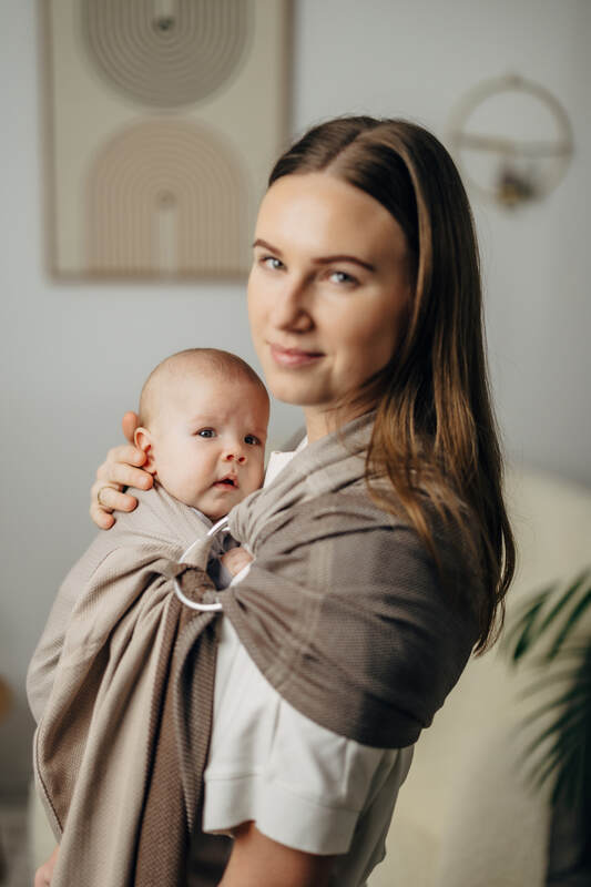 Ring Sling - Little Herringbone Caffe Latte
