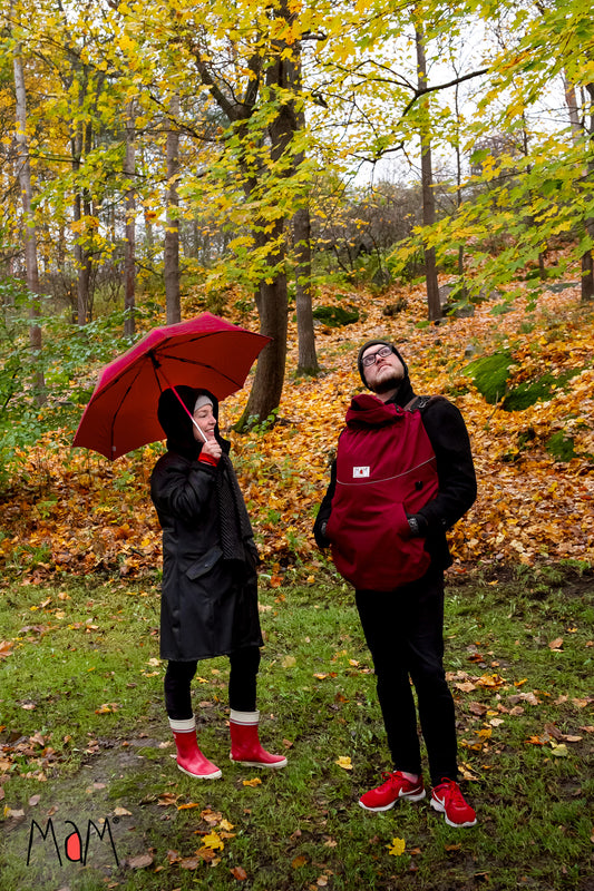 MaM All-Season Combo 3-in-1 Flex Babywearing cover - Dark Red/Black