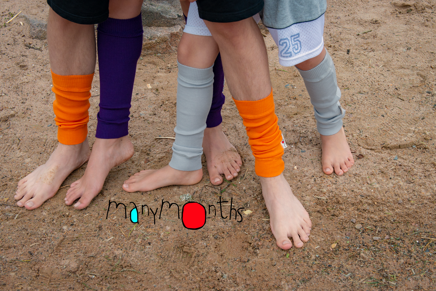 ManyMonths Tube Warmers for Arms and Legs - Blue Mist (100% wool)