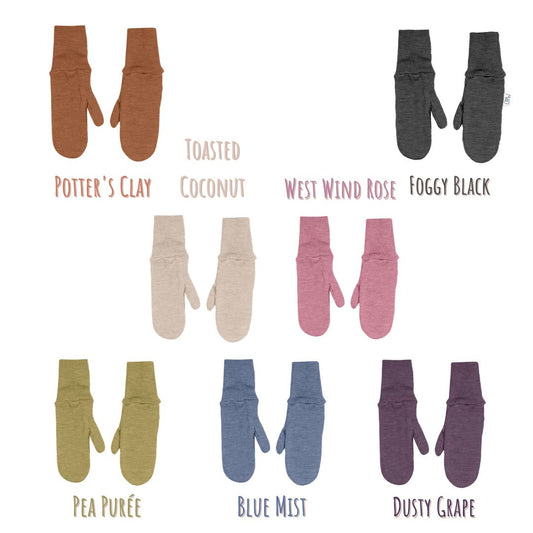 MaM Long Cuff Mittens - West Wind Rose (100% wool)