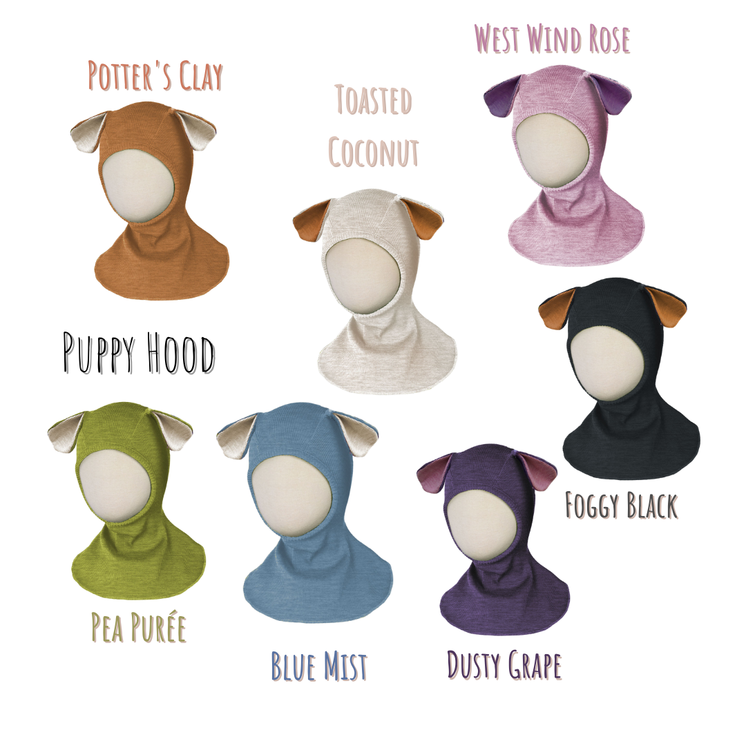 ManyMonths Elephant Hood with Puppy Ears UNiQUE - Toasted Coconut (100% wool)