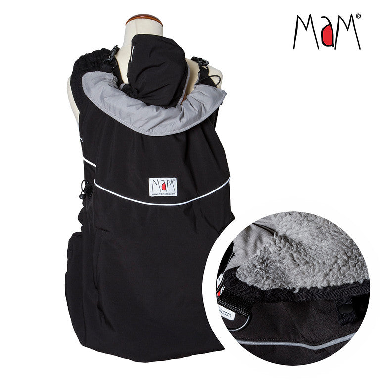 MaM Deluxe Softshell FleX Babywearing Cover - Black/Rock Grey