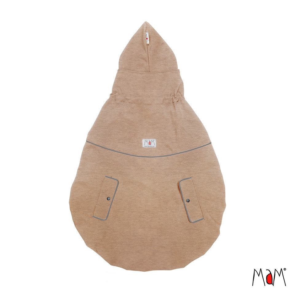 MaM 4-Season Deluxe FleX Babywearing Cover - Heather Coffee/Black