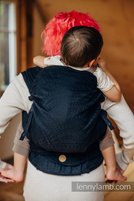 LennyHybrid Preschool size - Peacock's Tail Pitch Black (cotton & merino wool)