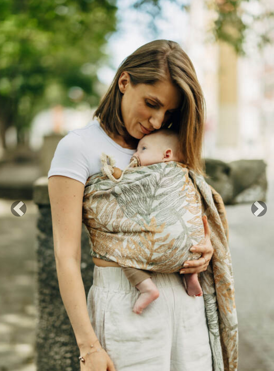 LennyLamb Ring Sling - Rainforest Serene 100% linen