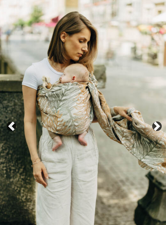 LennyLamb Ring Sling - Rainforest Serene 100% linen