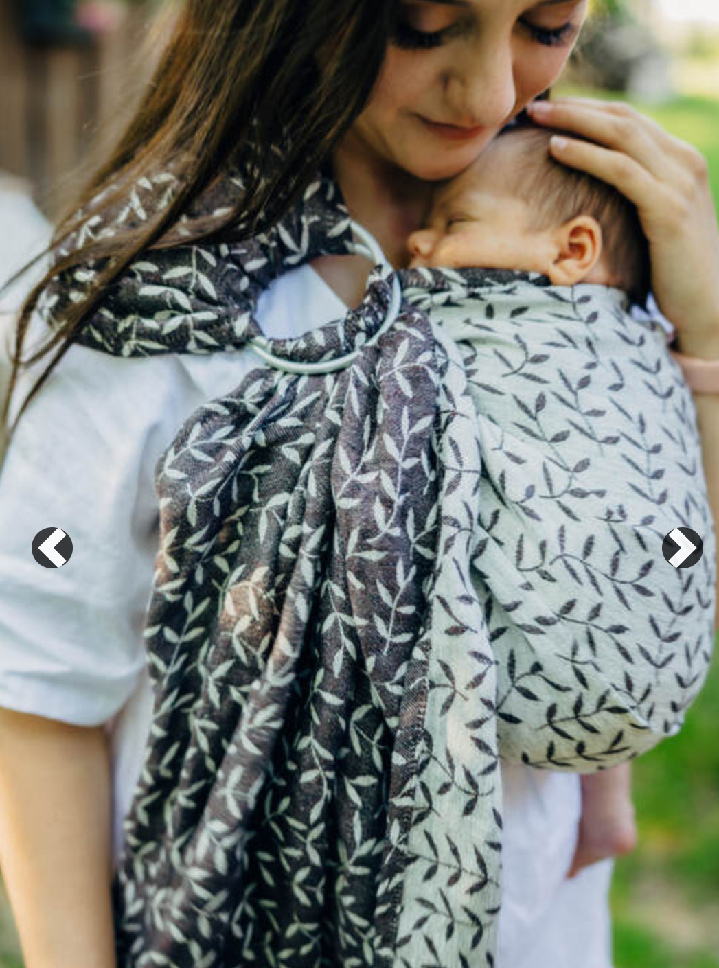 LennyLamb Ring Sling - Enchanted Nook Cocoa 100% linen