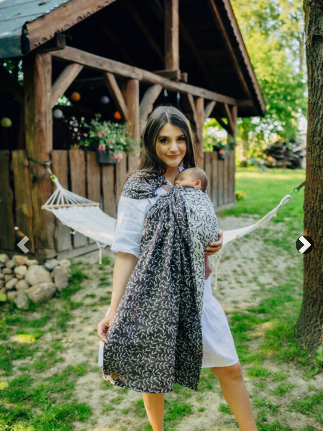 LennyLamb Ring Sling - Enchanted Nook Cocoa 100% linen