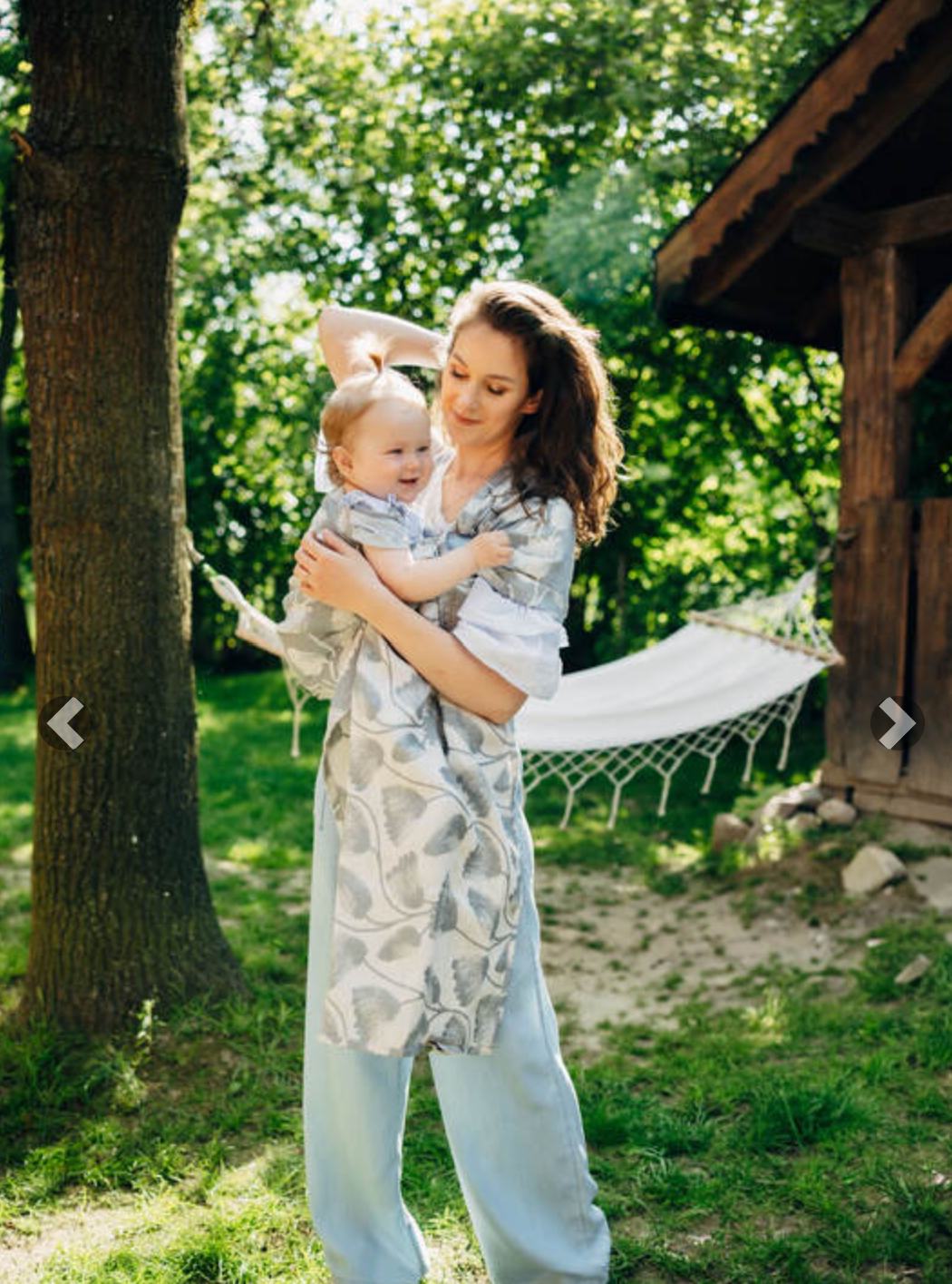 LennyLamb Ring Sling - Viridiflora Ash 100% linen