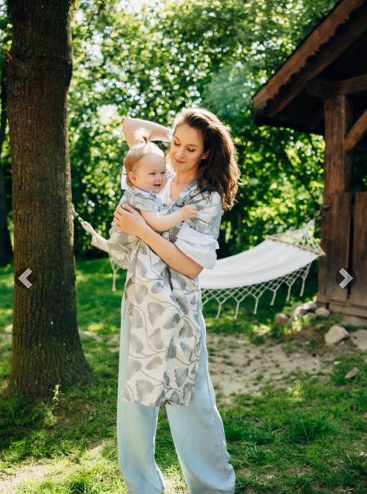 LennyLamb Ring Sling - Viridiflora Ash 100% linen