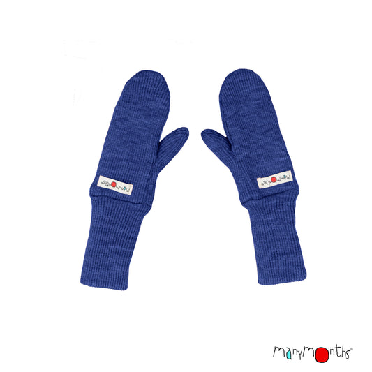 ManyMonths Long Cuff Mittens - Twilight Blue (100% wool)