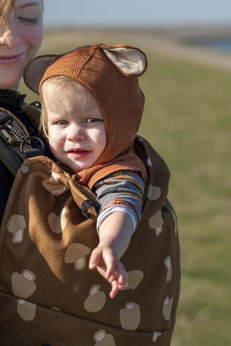 ManyMonths Elephant Hood with Puppy Ears UNiQUE - Toasted Coconut (100% wool)