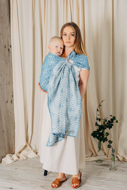 LennyLamb Ring Sling - Lotus Blue 100% linen