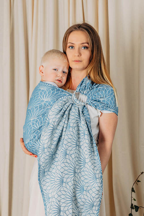 LennyLamb Ring Sling - Lotus Blue 100% linen