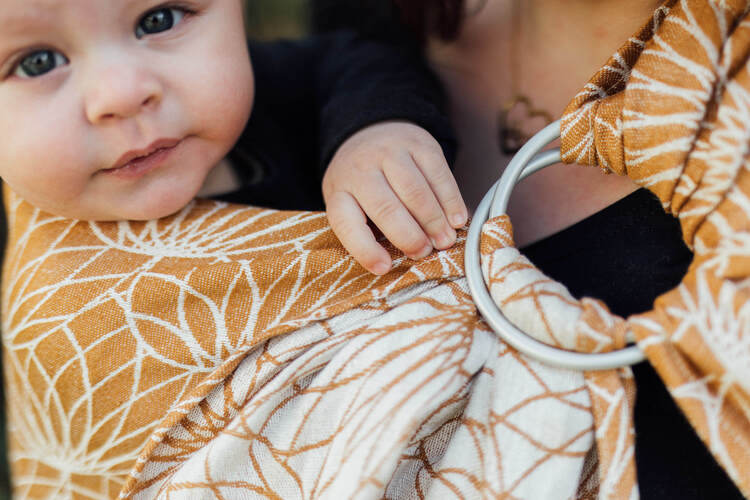 LennyLamb Ring Sling - Lotus Gold 100% linen