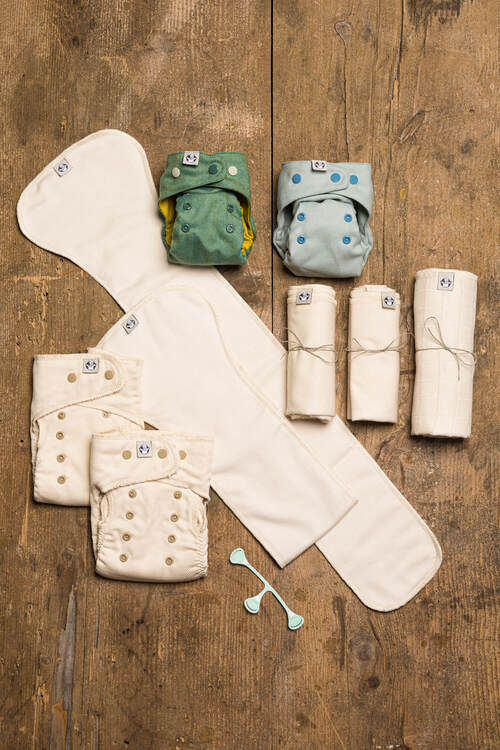 LennyLamb Cloth Diaper Starter Set - One Size - Green Pea & Fresh Mint