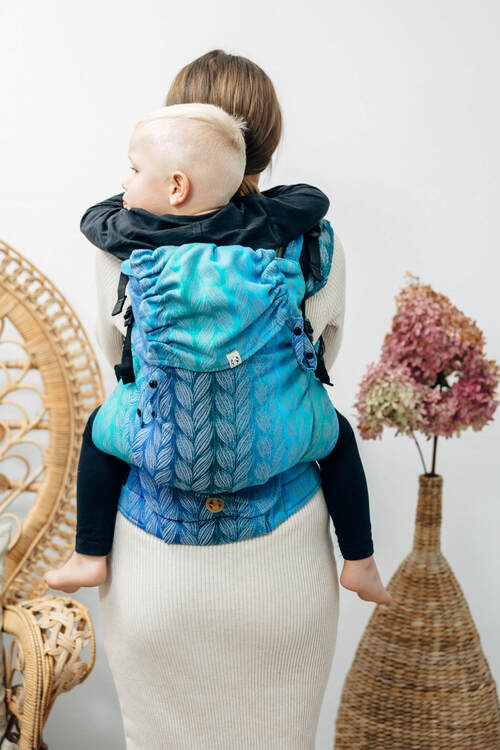 LennyLamb Preschool Carrier - Tangled Blue Reed