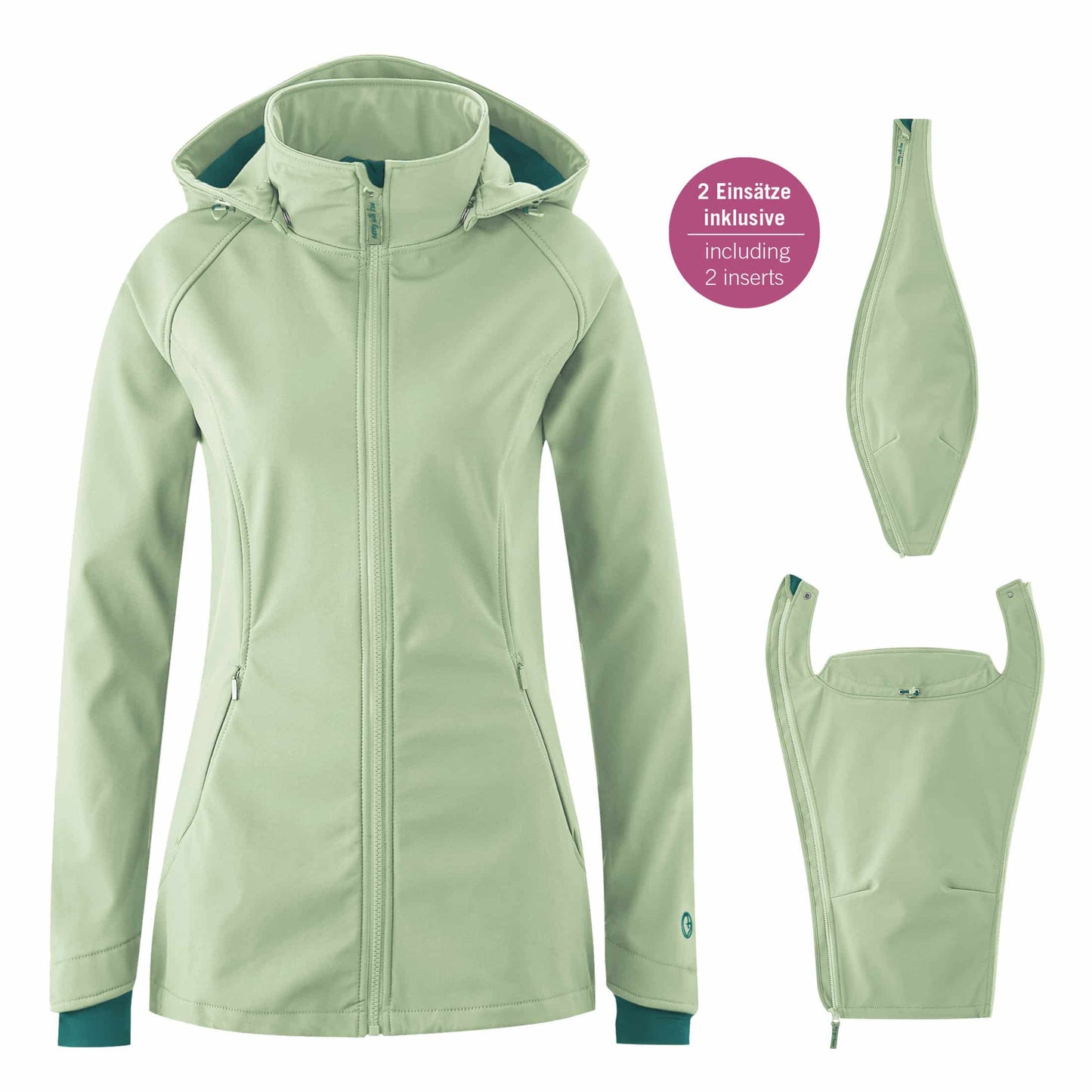 Mamalila Softshell Babywearing Jacket - Mint