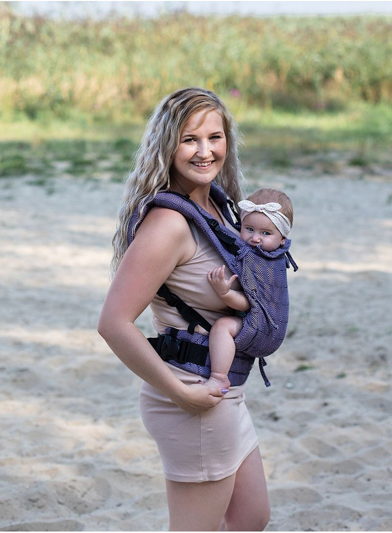 Kinder Hop draagzak met meerdere zachte gespen - Diamond Lavender