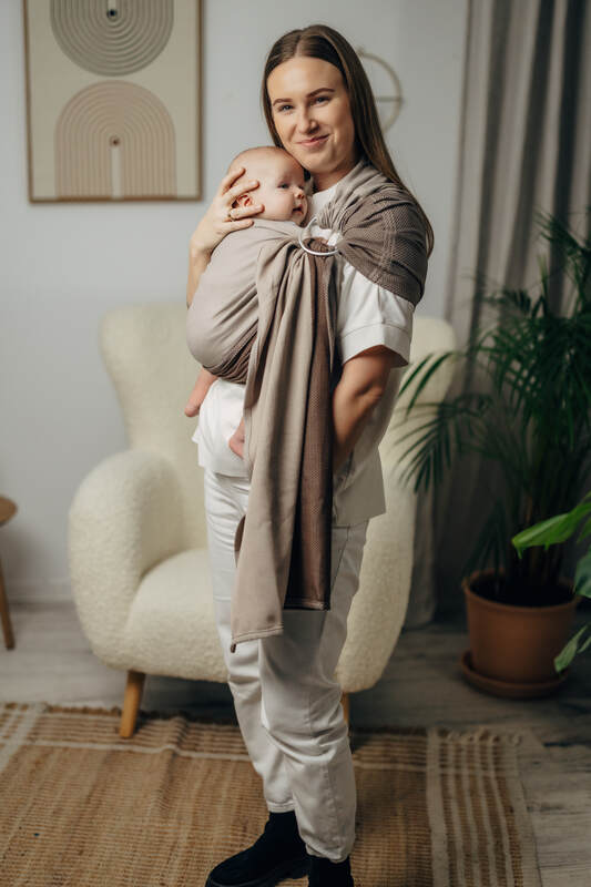 Ring Sling - Little Herringbone Caffe Latte