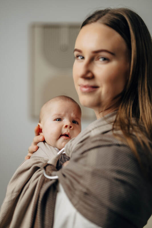 Ring Sling - Little Herringbone Caffe Latte