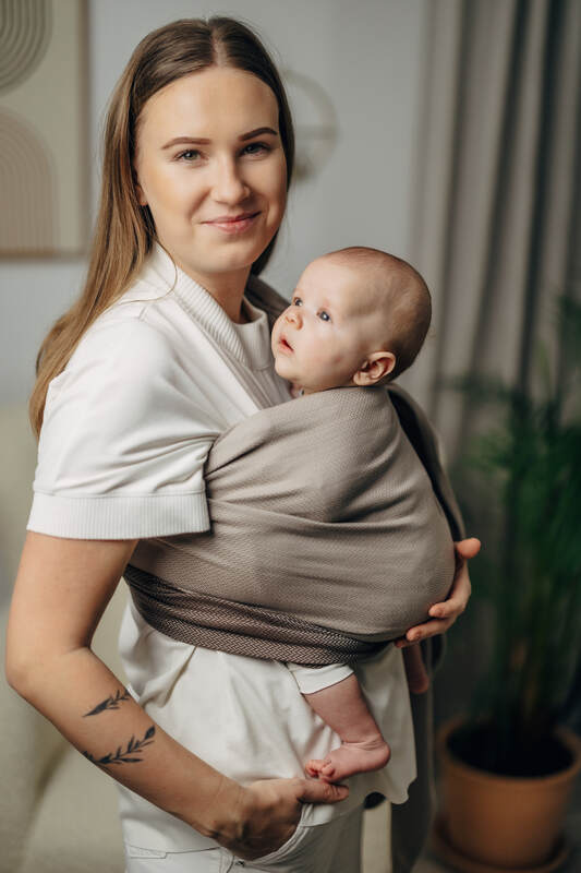 Ring Sling - Little Herringbone Caffe Latte