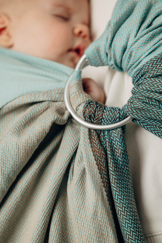 Ring Sling - Little Herringbone Baby Mint