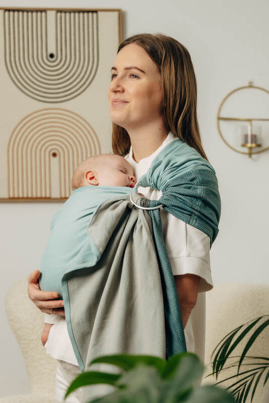 Ring Sling - Little Herringbone Baby Mint