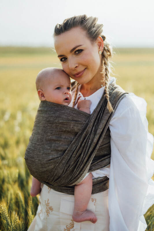 LennyLamb Woven Wrap - Arrow - Wood (100% linen)
