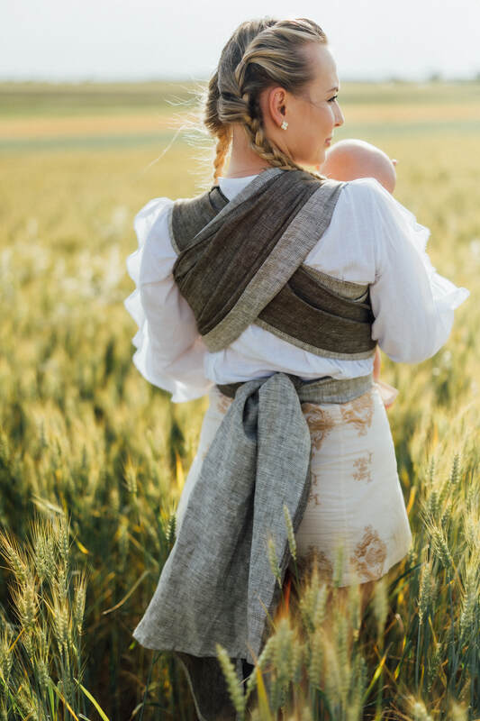 LennyLamb Woven Wrap - Arrow - Wood (100% linen)