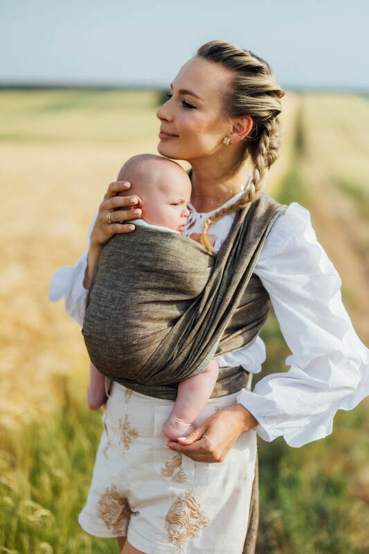 LennyLamb Woven Wrap - Arrow - Wood (100% linen)