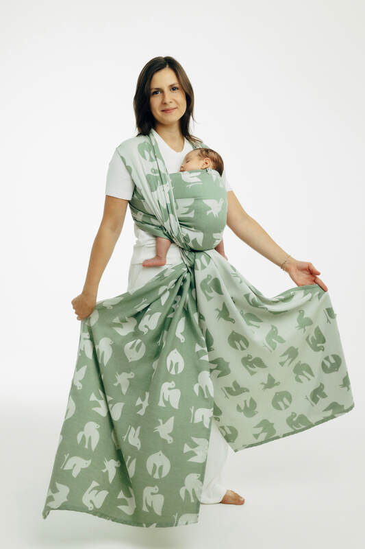 LennyLamb Woven Wrap - Birdy - Fly High (cotton, lyocell)