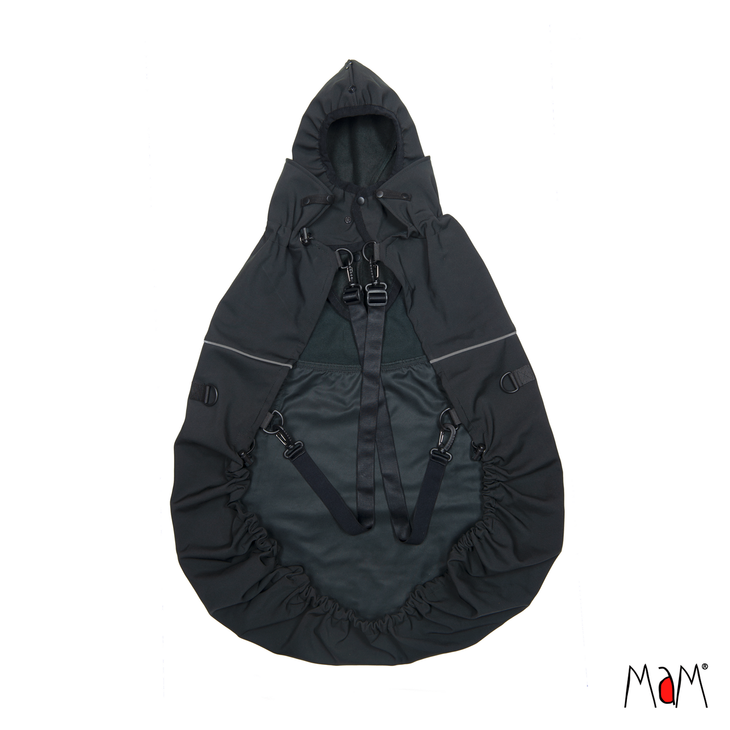 MaM 4-Season Deluxe FleX Babywearing Cover - Black