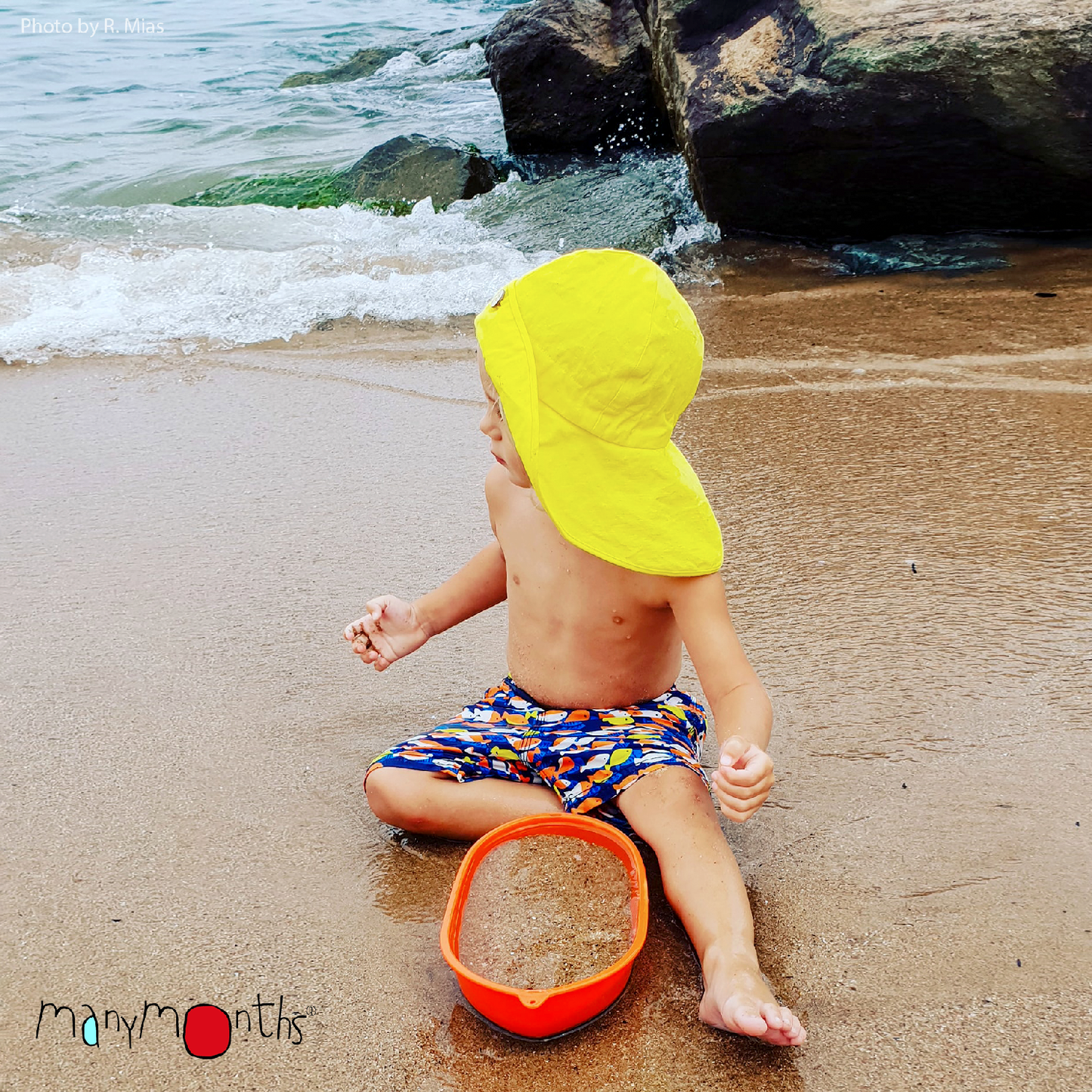 Adjustable Summer Hat Original (hemp&cotton) - Della Robia Blue