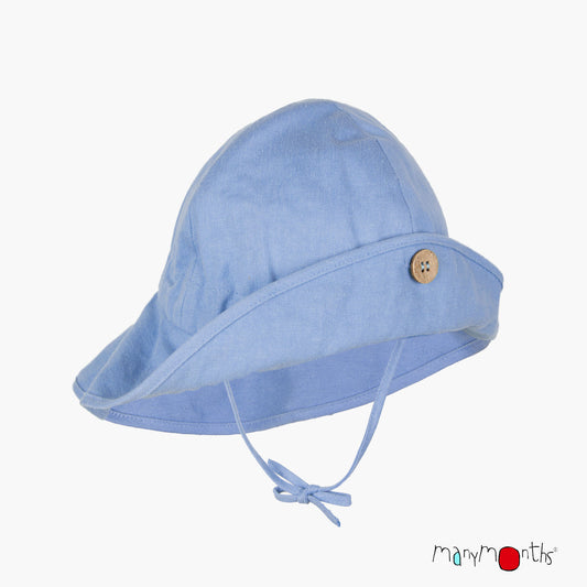 Adjustable Summer Hat Original (hemp&cotton) - Della Robia Blue