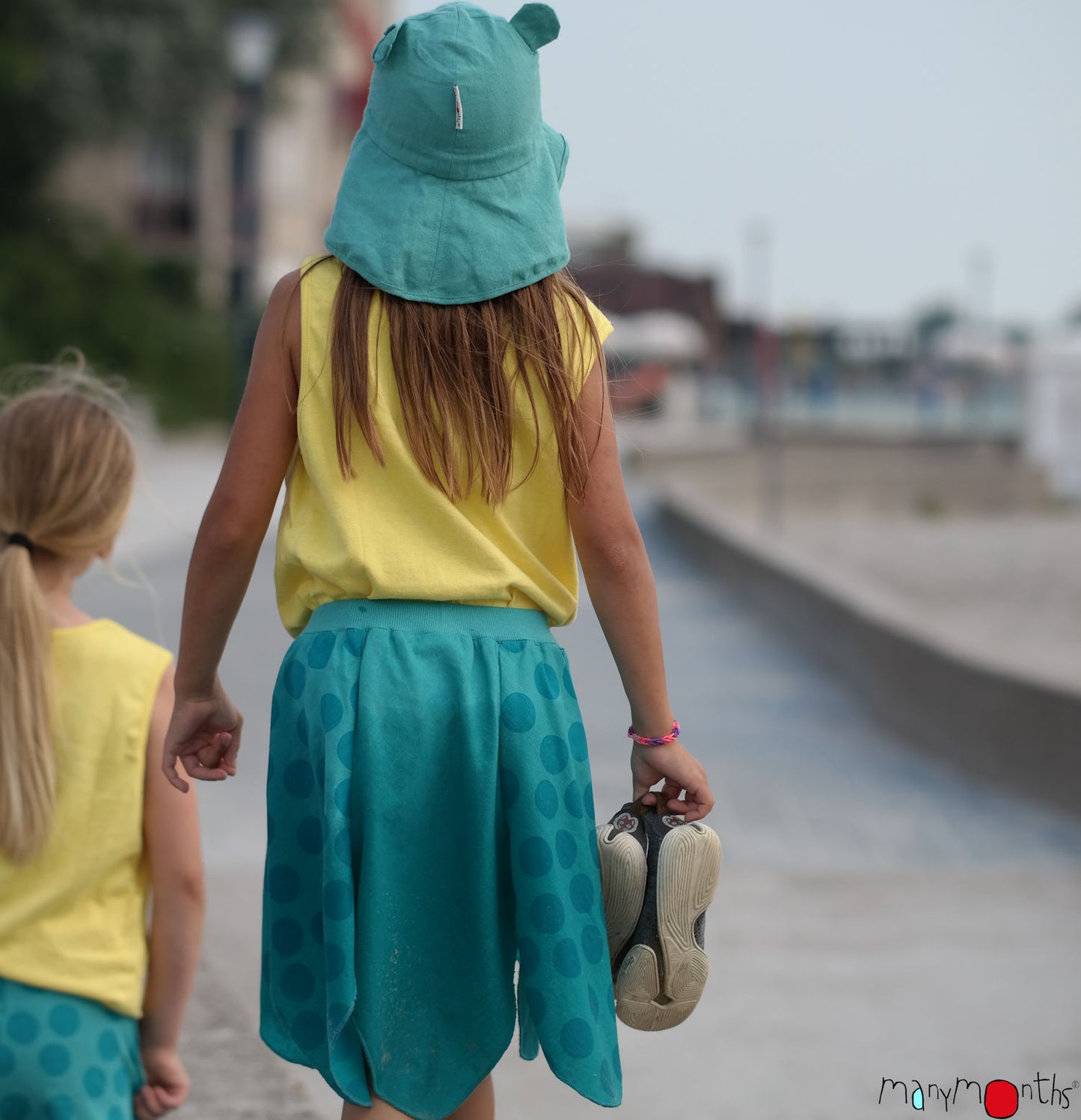 Adjustable Summer Hat with Ears UNiQUE (hemp&cotton) - Strawberry Milk