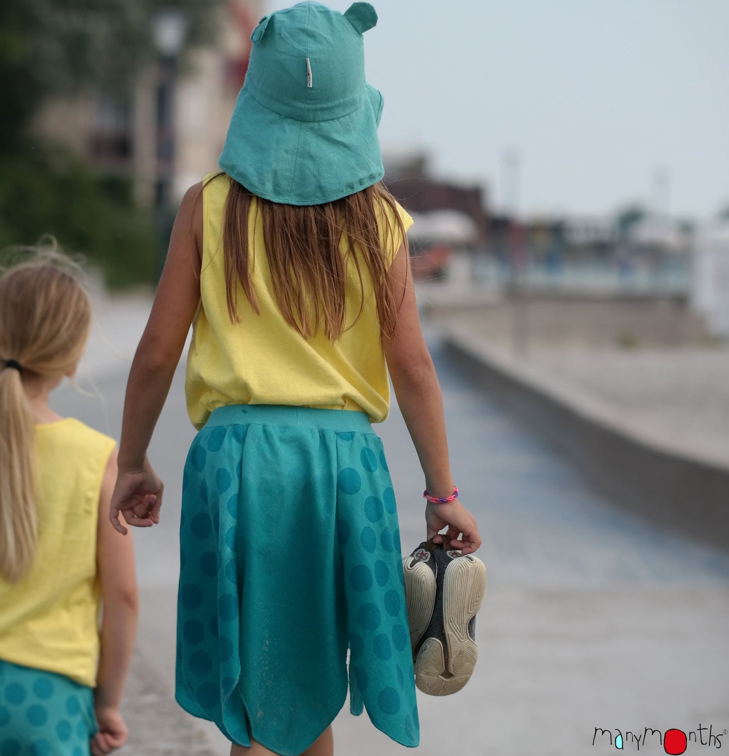 Adjustable Summer Hat with Ears UNiQUE (hemp&cotton) - Apricot Cheese