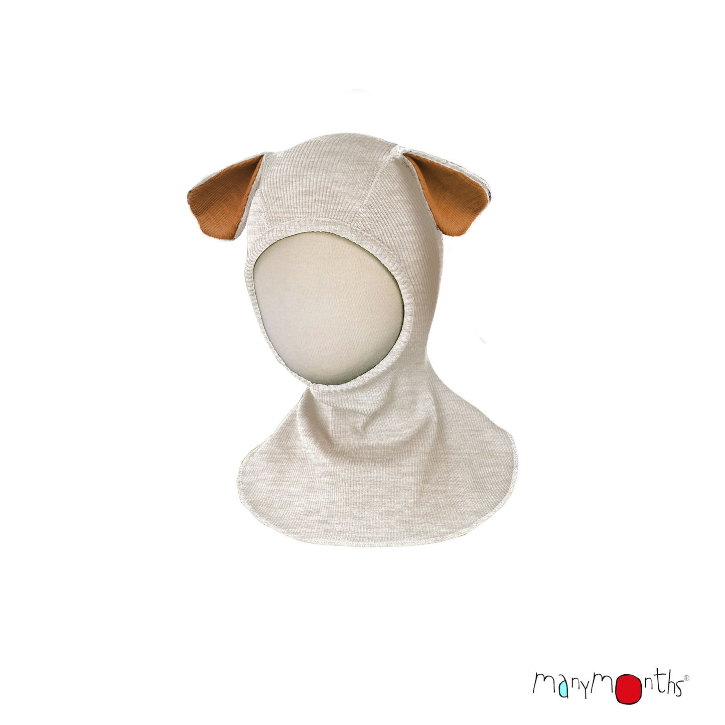 ManyMonths Elephant Hood with Puppy Ears UNiQUE - Toasted Coconut (100% wool)