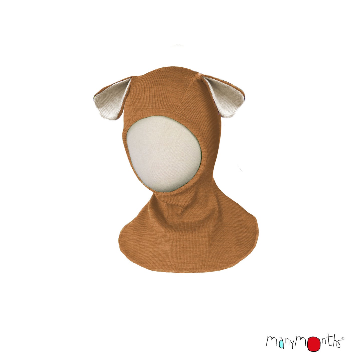 ManyMonths Elephant Hood with Puppy Ears UNiQUE - Potter's Clay (100% wool)