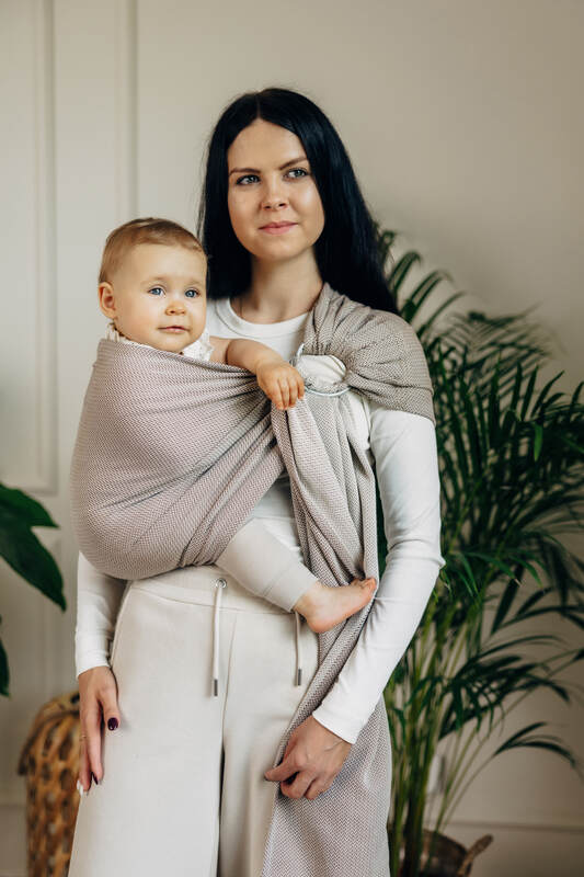 Ring Sling - Little Herringbone Almond