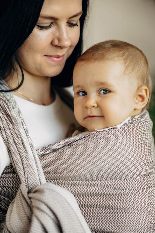 LennyLamb Woven Wrap - Little Herringbone Almond