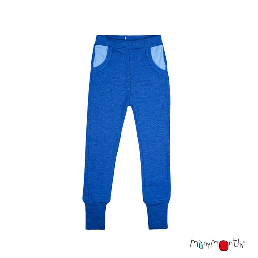 ManyMonths Unisex Joggers with Pockets - Classic Blue (100% wool)