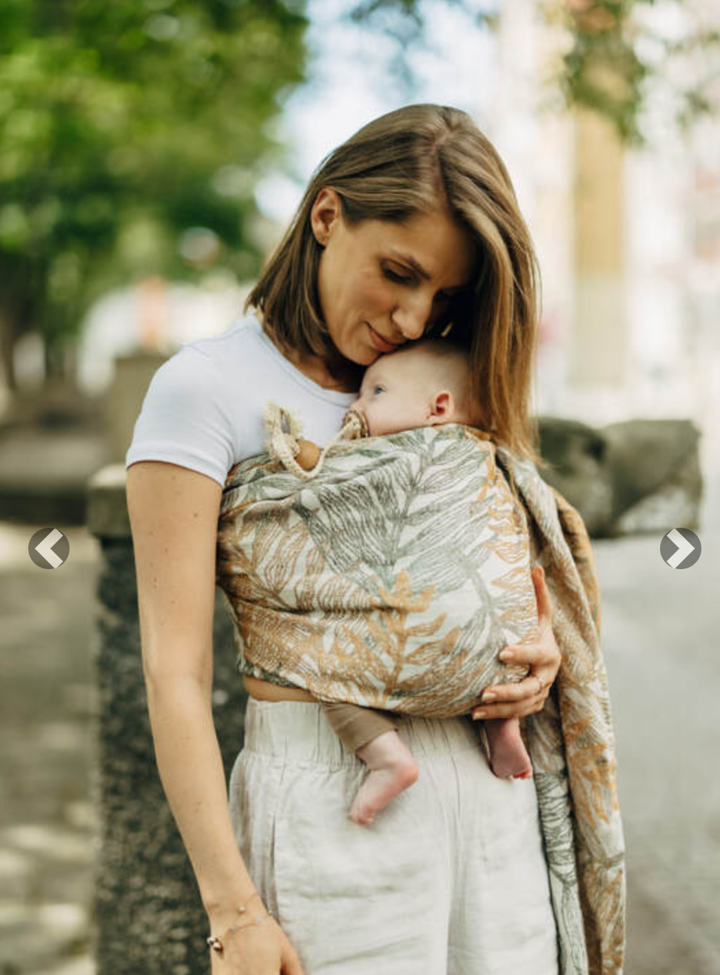 LennyLamb Ring Sling - Rainforest Serene 100% linen