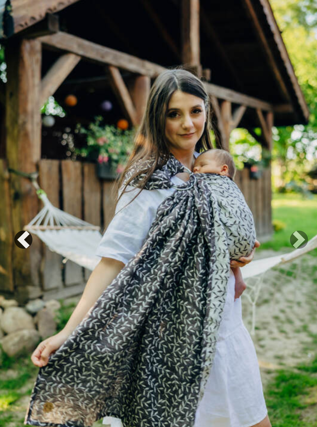 LennyLamb Ring Sling - Enchanted Nook Cocoa 100% linen