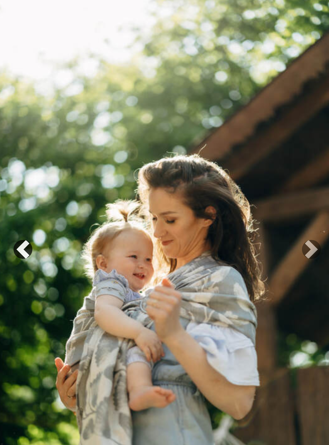 LennyLamb Ring Sling - Viridiflora Ash 100% linen