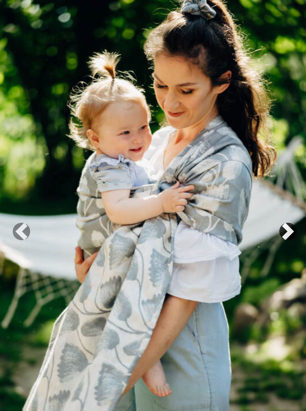 LennyLamb Ring Sling - Viridiflora Ash 100% linen