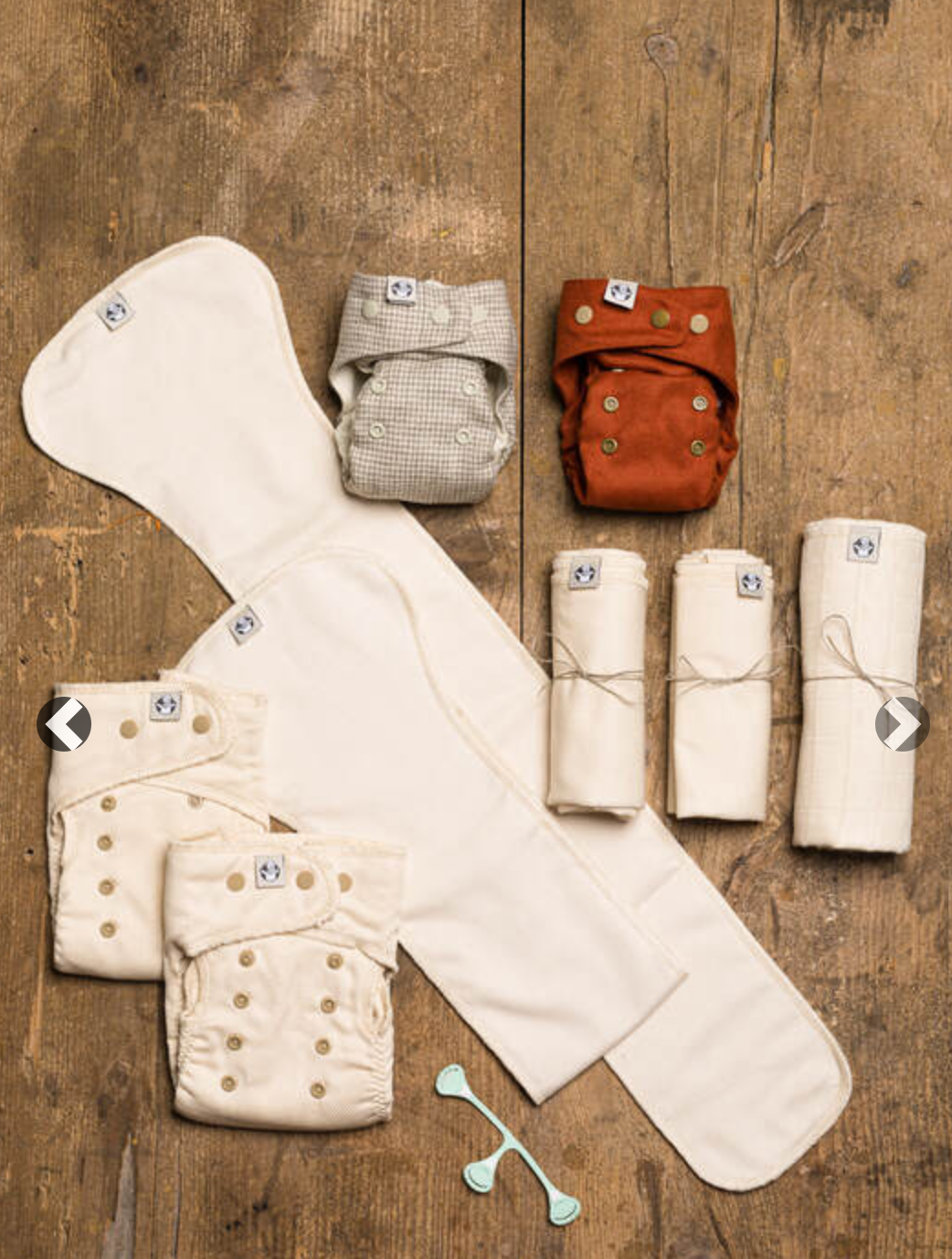 LennyLamb Cloth Diaper Starter Set - One Size - Foxy Red & Pepitka