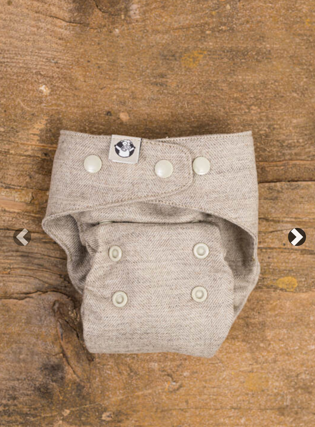 LennyLamb Cloth Diaper Starter Set - Mini One Size - Natural & Black and Brown Stripes