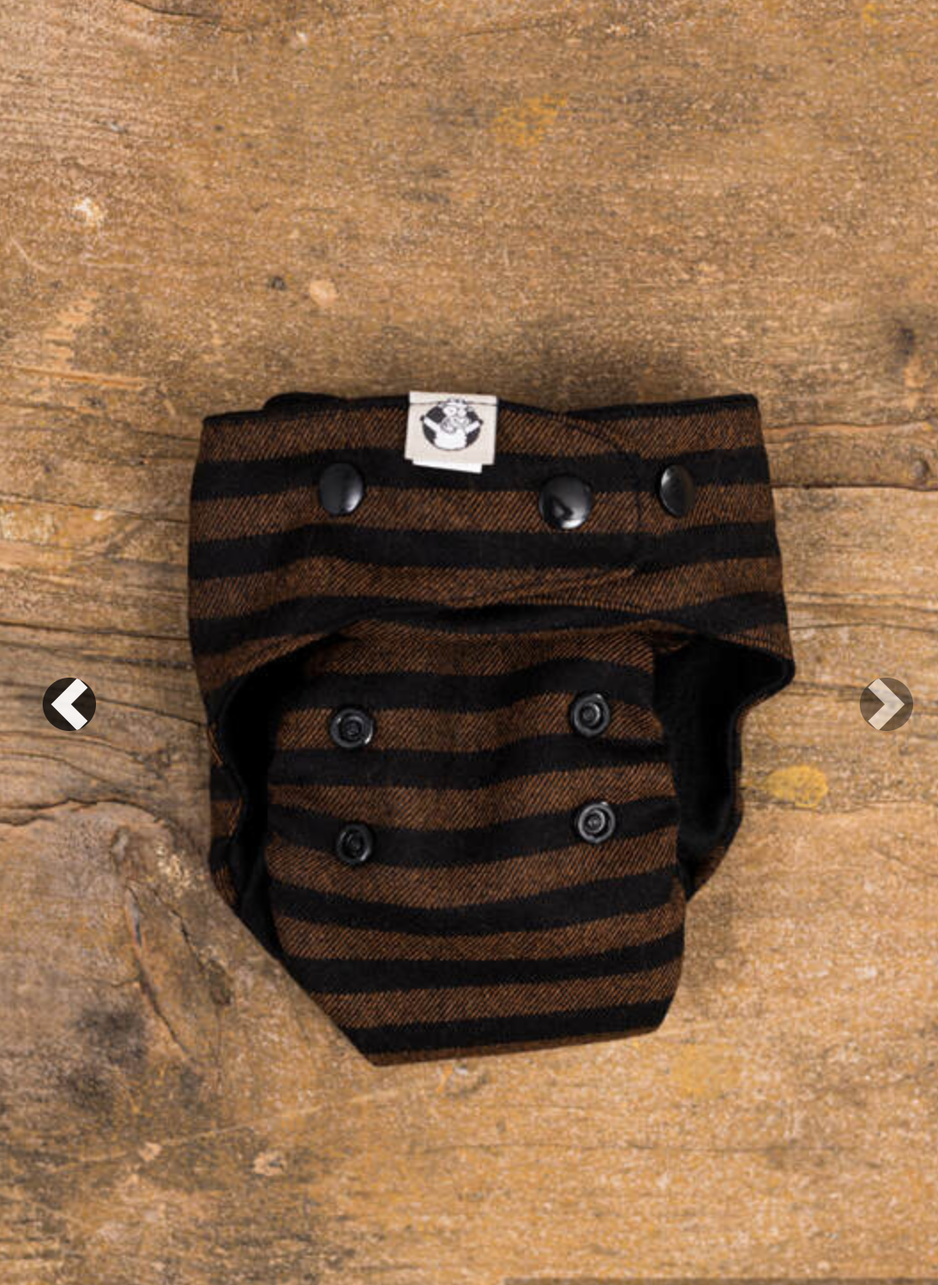 LennyLamb Cloth Diaper Starter Set - Mini One Size - Natural & Black and Brown Stripes