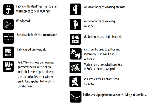 MaM Ultra Plus 2-in-1 Softshell FleX Babywearing Cover - Black